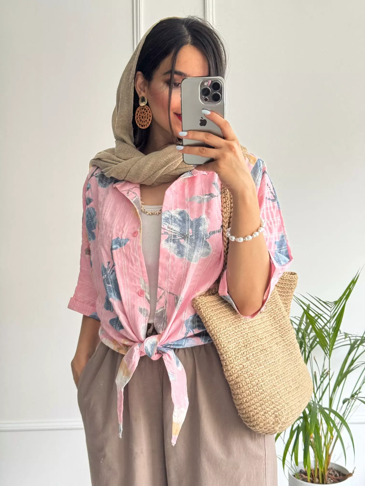شومیز گره ای گندم